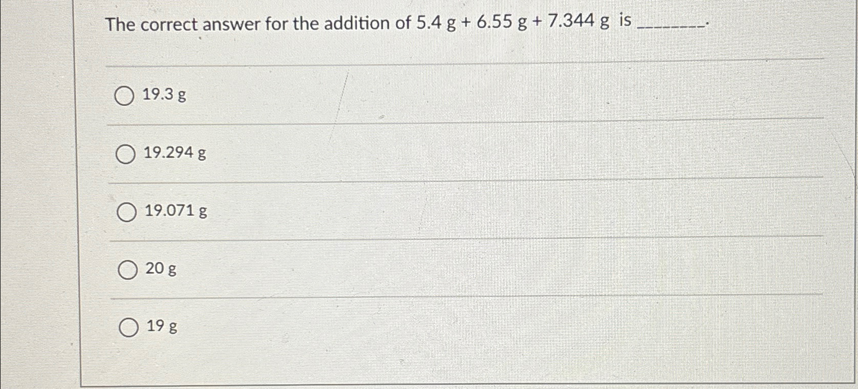 Solved The correct answer for the addition of | Chegg.com