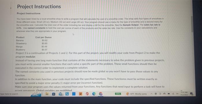 Solved Project Instructions Project Instructions wherever | Chegg.com