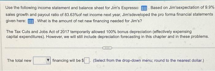 Solved Use The Following Income Statement And Balance Sheet 6383