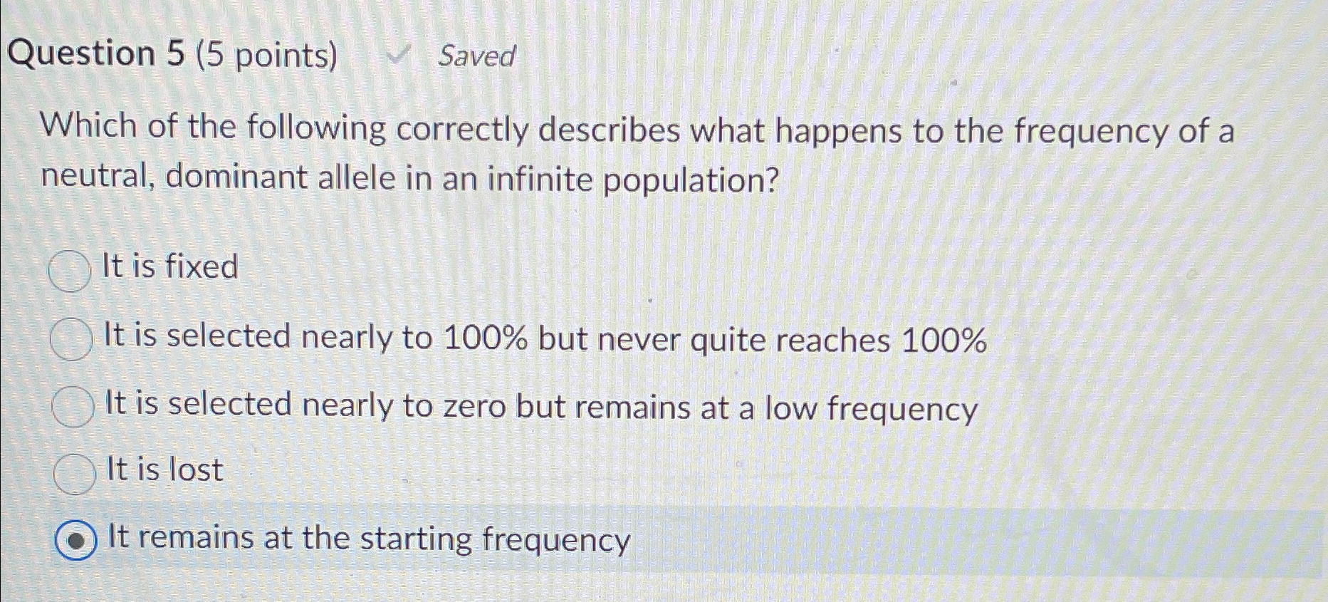 Solved Question 5 (5 ﻿points)SavedWhich of the following | Chegg.com