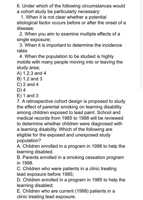 Solved Part 1: 1. This type of study investigates the | Chegg.com