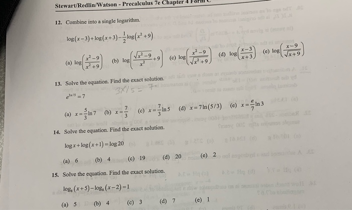 Solved Stewart/Redlin/Watson Precalculus 7e Chapter 12. | Chegg.com