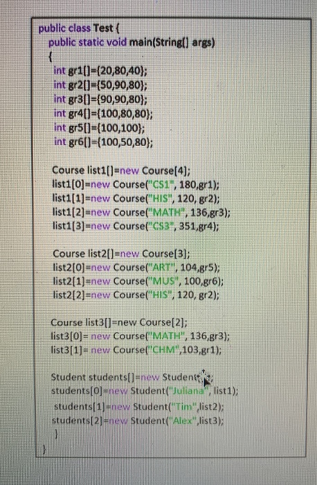 Solved 3) (18 pts) Write a method sort in the Test class to | Chegg.com