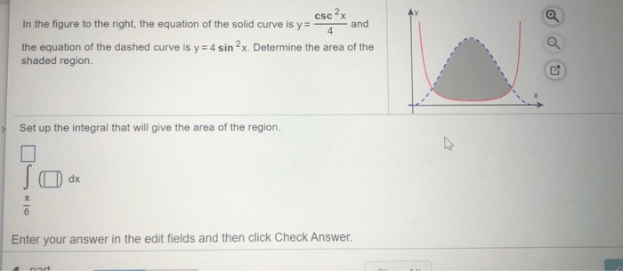 Solved In the figure to the right, the equation of the solid | Chegg.com