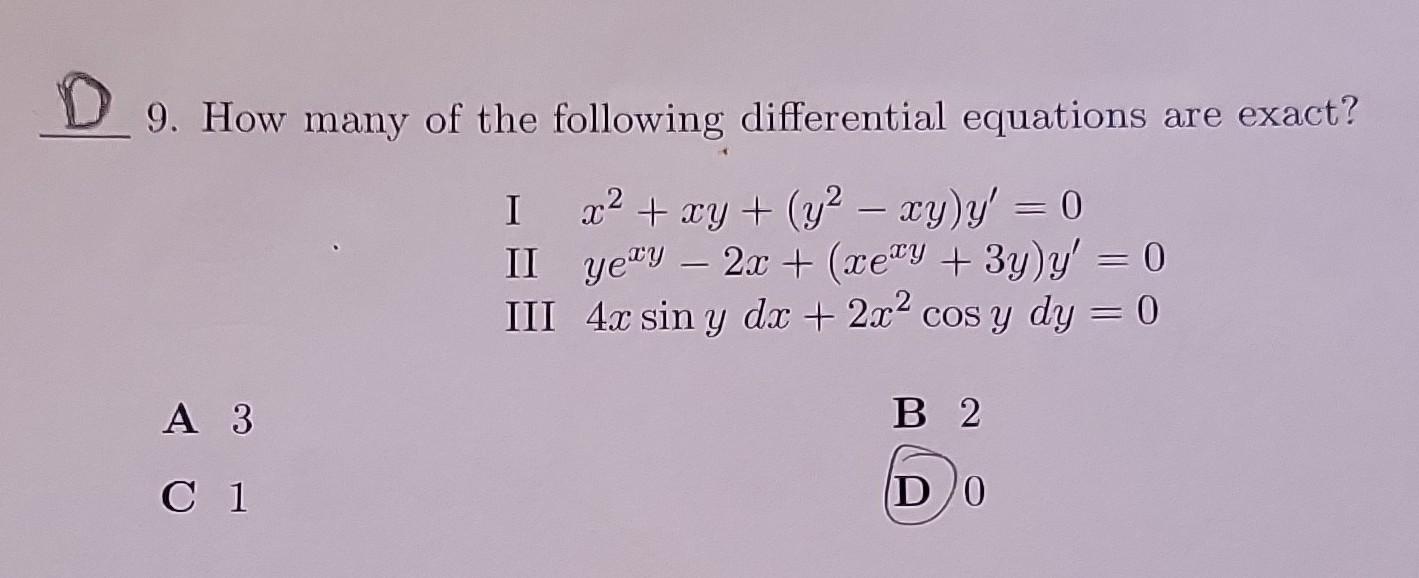 Solved Hello I need help with this differential equation | Chegg.com