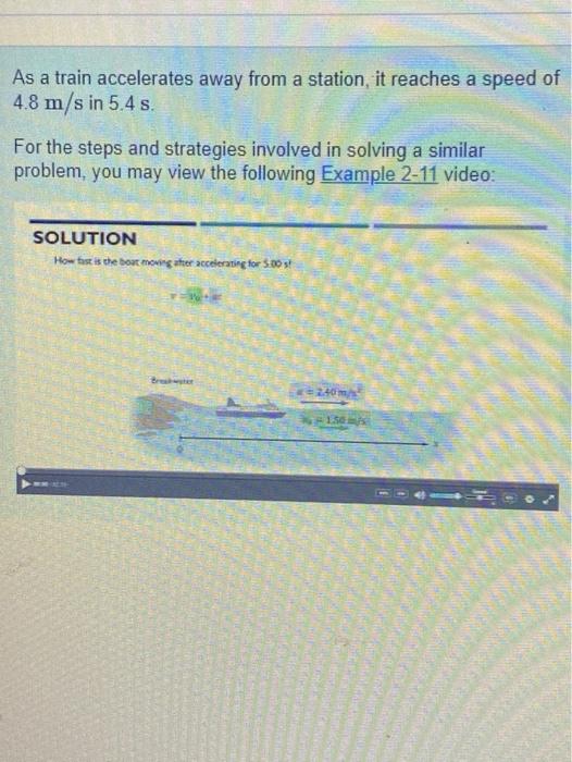 Solved As a train accelerates away from a station, it | Chegg.com