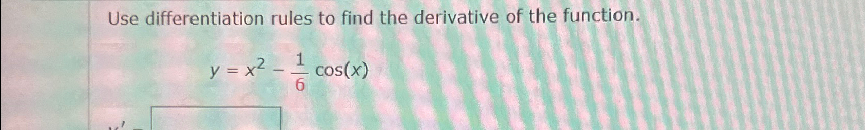 Solved Use differentiation rules to find the derivative of | Chegg.com