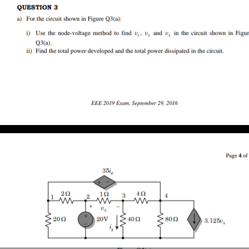 Solved QUESTION 3 A) For The Circuit Shown In Figure Q3(a): | Chegg.com