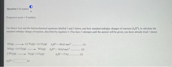 Solved Use Hess's Law And The Themochemical Equations | Chegg.com