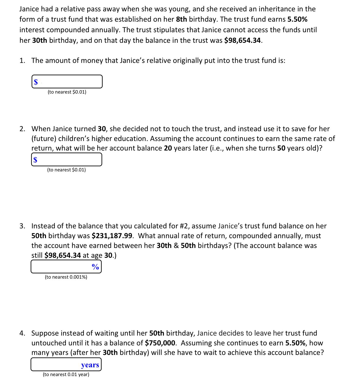 Solved Janice had a relative pass away when she was young,