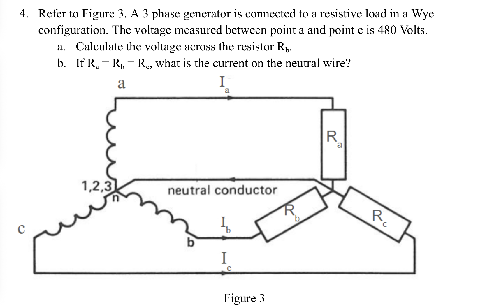 Solved Refer to ﻿Figure 3. A 3 ﻿phase generator is | Chegg.com