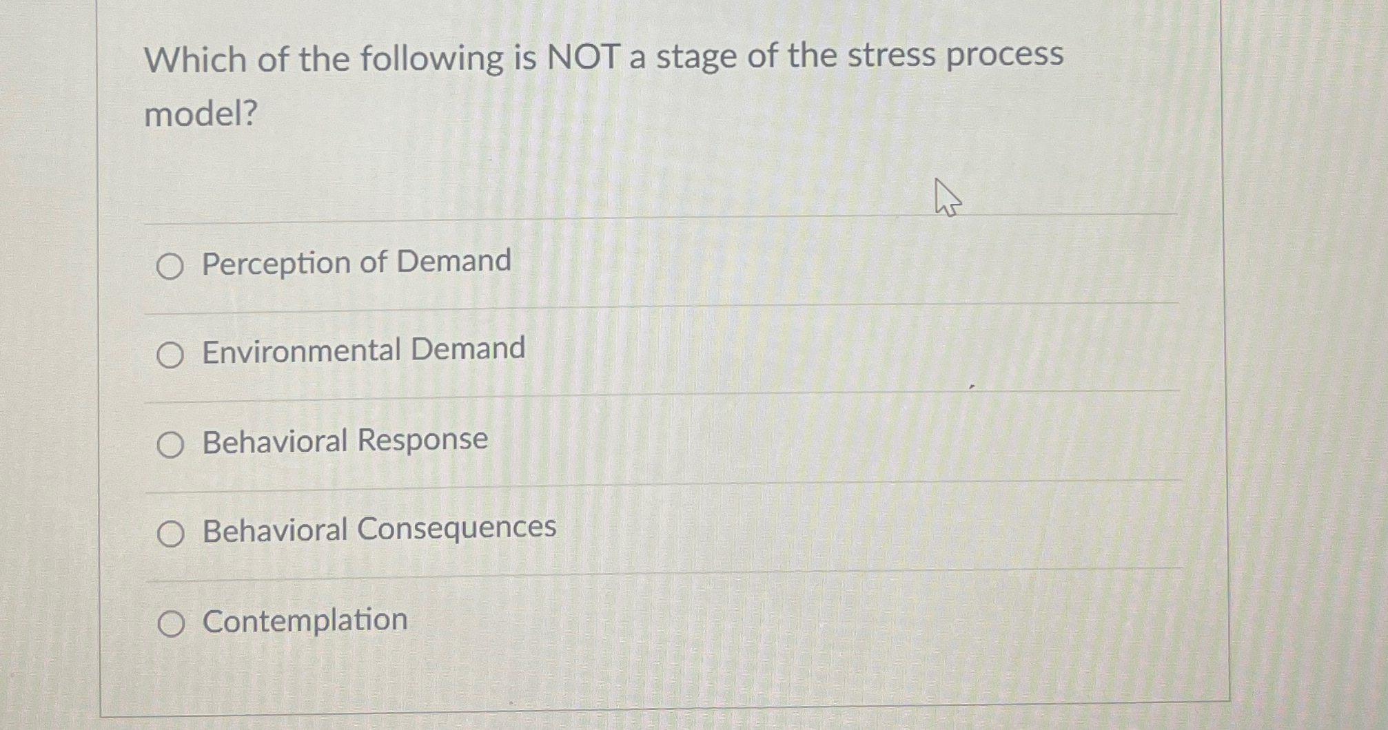 Solved Which of the following is NOT a stage of the stress | Chegg.com