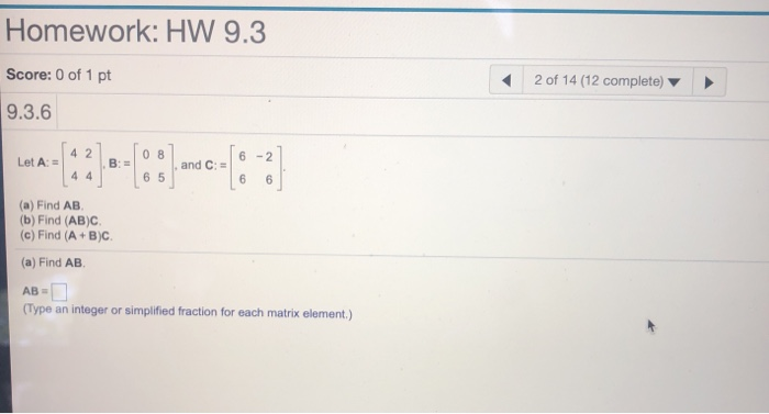 Solved Homework: HW 9.3 Score: 0 of 1 pt 2 of 14 (12 | Chegg.com