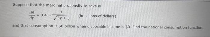 Solved Suppose that the marginal propensity to save is | Chegg.com