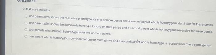 Solved It is not the answer: one parent who is homozygous | Chegg.com