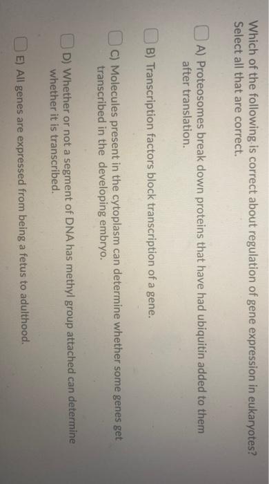 Solved Which of the following is correct about regulation of | Chegg.com