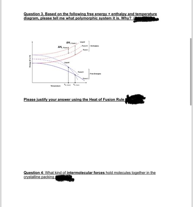 Solved Question 3. Based On The Following Free Energy + | Chegg.com