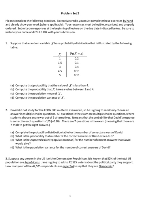 Solved Problem Set 2 Please Complete The Following Exerci Chegg Com