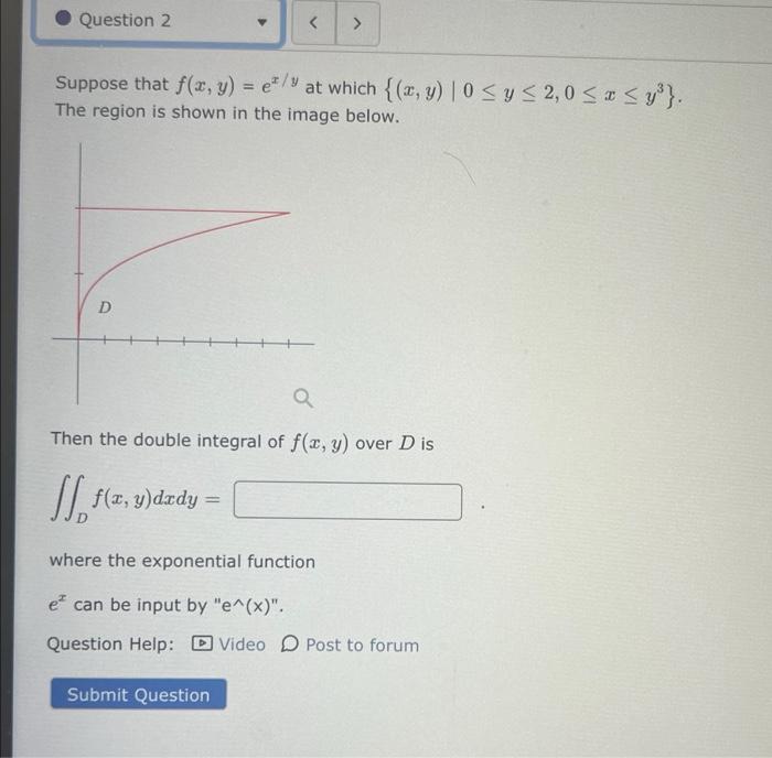 Solved Suppose That F(x,y)=ex/y At Which | Chegg.com