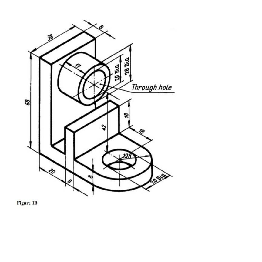 Solved Draw the three orthographic views for the following | Chegg.com