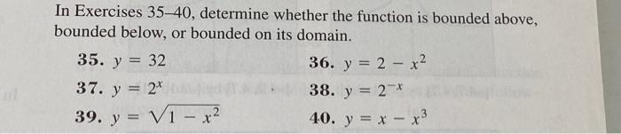 Solved In Exercises 35-40, determine whether the function is | Chegg.com