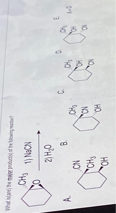 Solved What is(are) the major product(s) of the following | Chegg.com