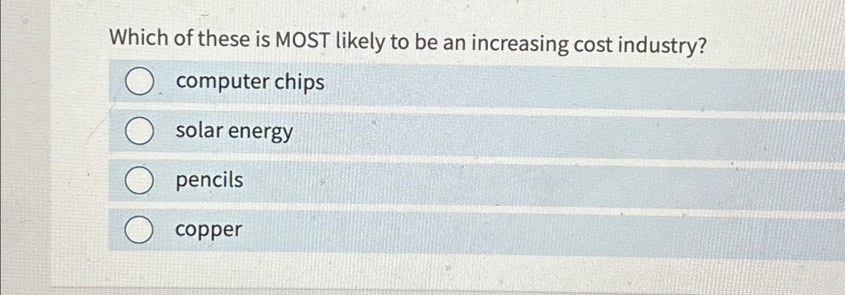 Solved Which of these is MOST likely to be an increasing | Chegg.com
