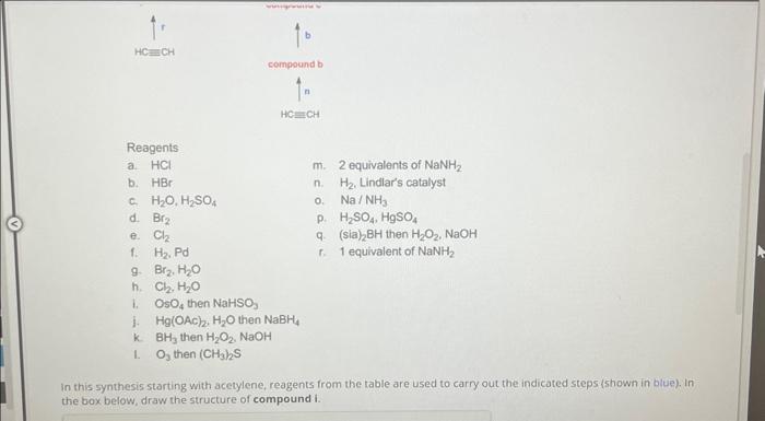 Solved The Below Synthesis Was Designed Using The Organic | Chegg.com