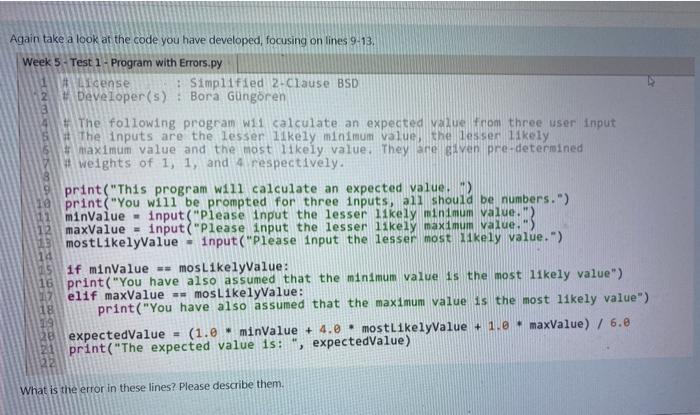 Solved Again take a look at the code you have developed, | Chegg.com