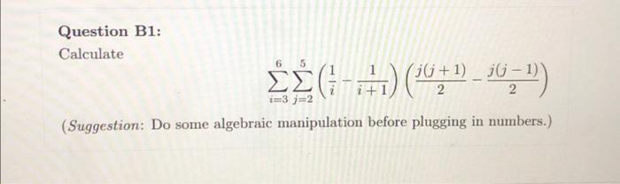 Solved Question B1: Calculate | Chegg.com