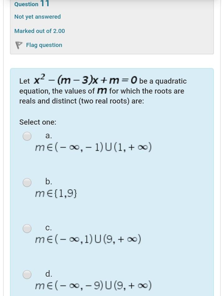 Solved Question 11 Not yet answered Marked out of 2.00 P | Chegg.com