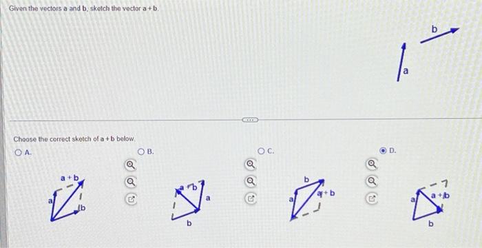 Solved Given The Vectors A And B, Sketch The Vector A+b | Chegg.com