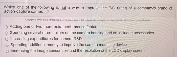 Solved Which one of the following is not a way to improve | Chegg.com