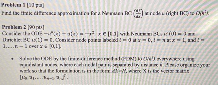 Solved Find the finite difference approximation for a | Chegg.com