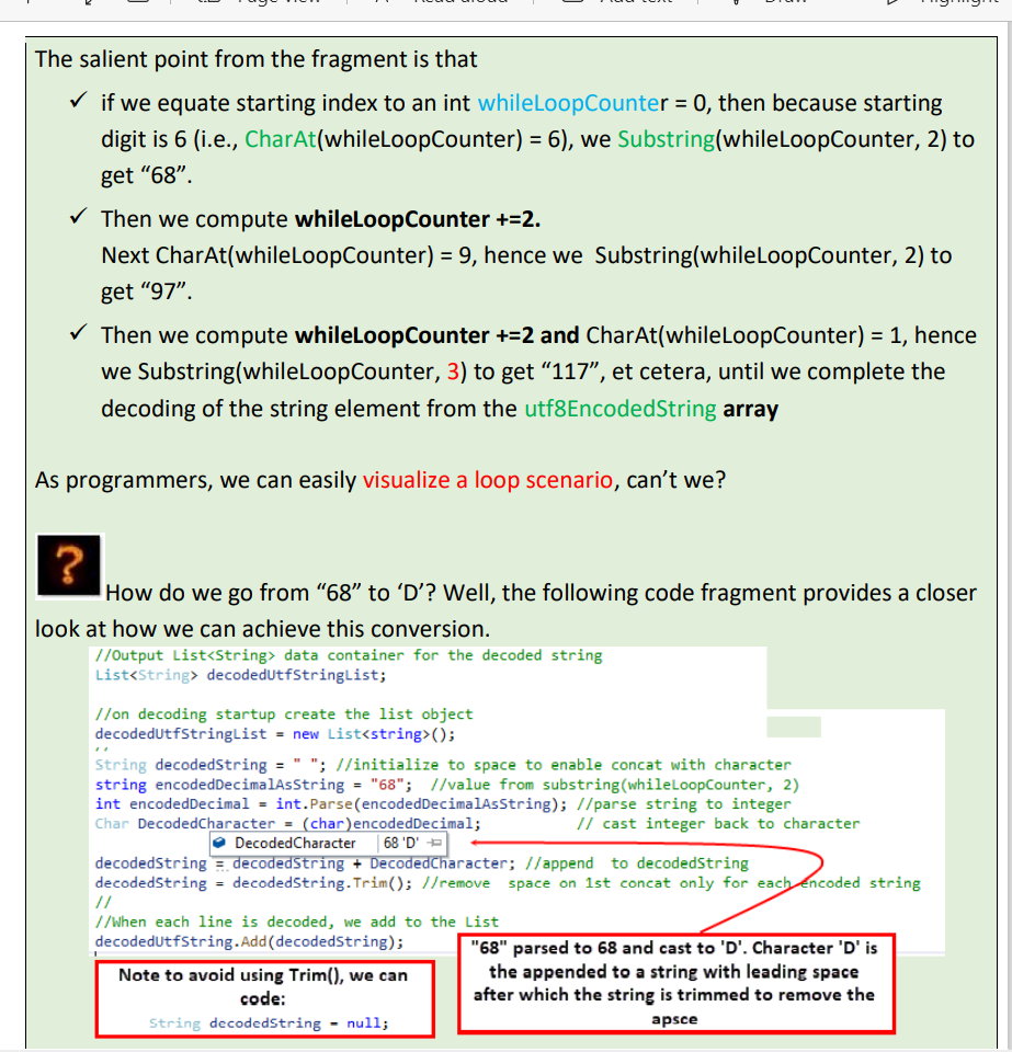 Solved references class Utf8_Decoding ChallengeApp { 2 O | Chegg.com