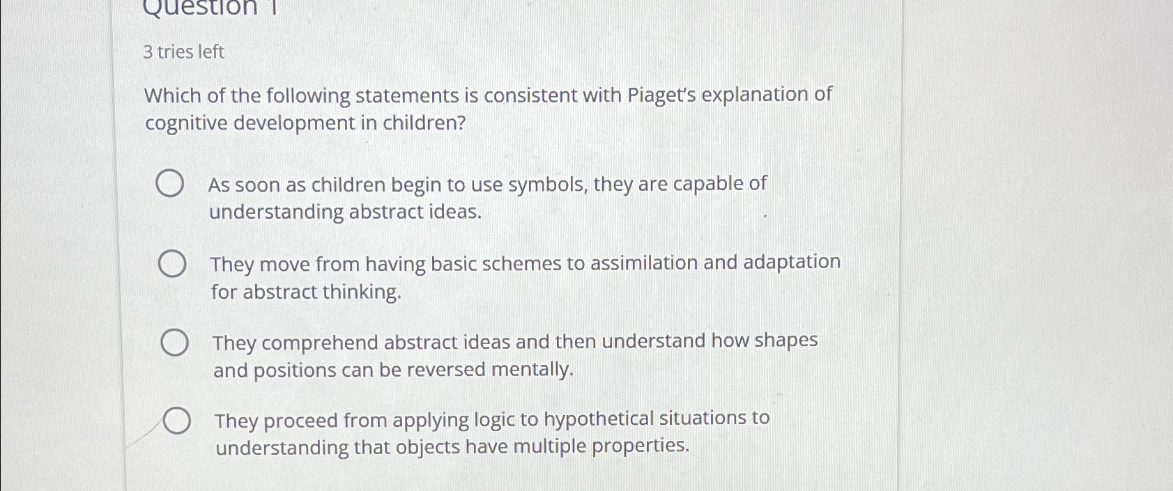 Solved 3 tries leftWhich of the following statements is Chegg