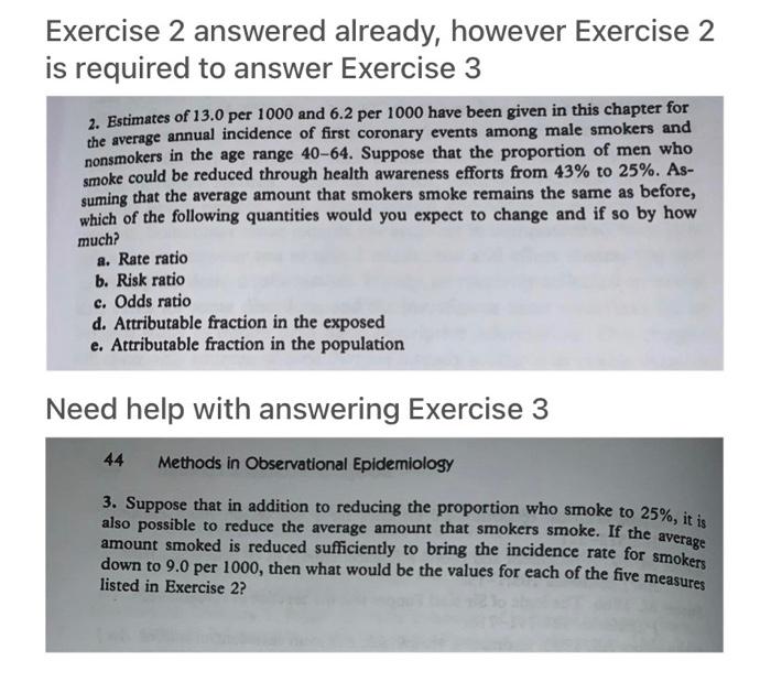 Solved Exercise 2 answered already, however Exercise 2 is | Chegg.com
