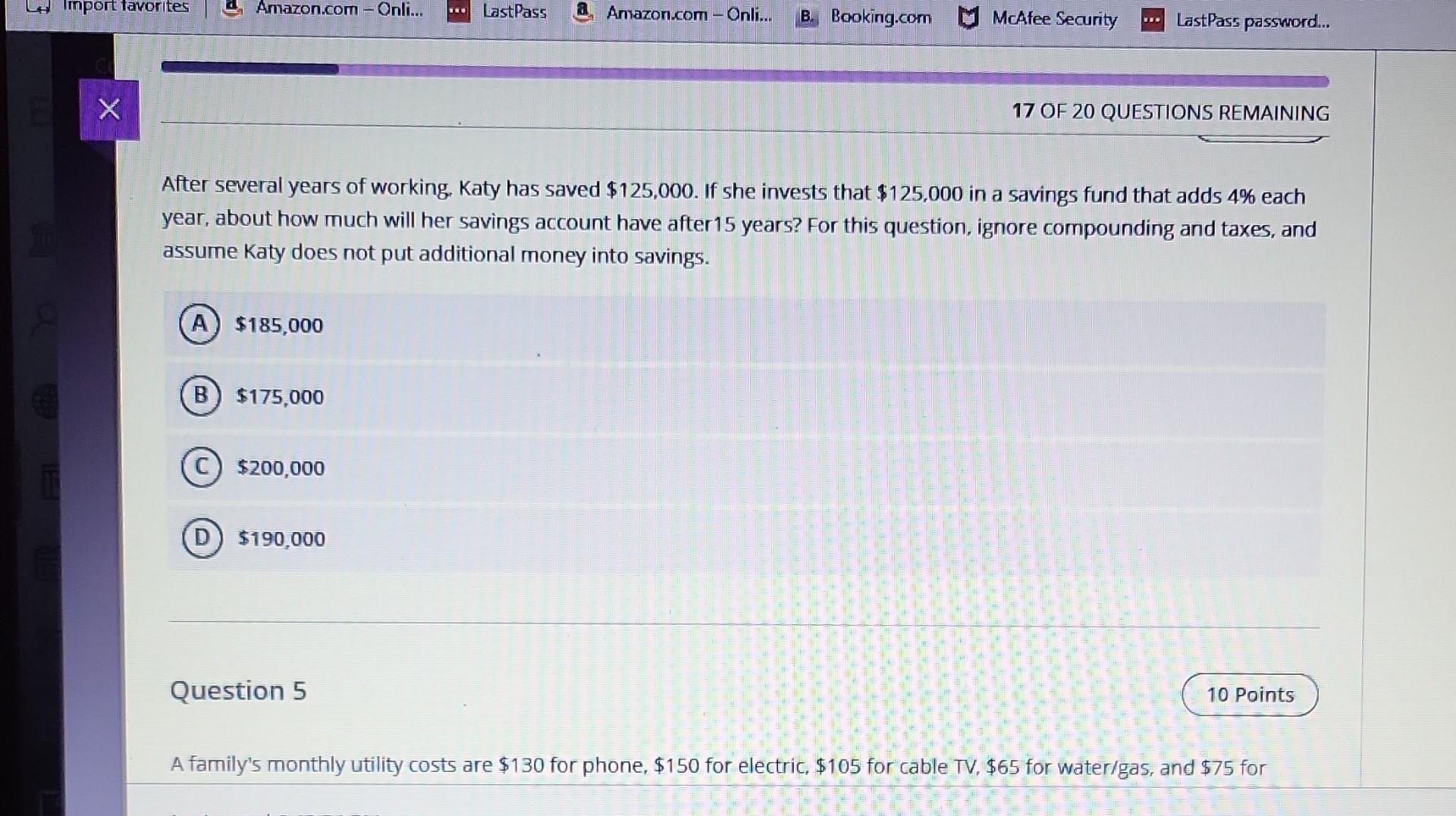 Solved After several years of working, Katy has saved | Chegg.com