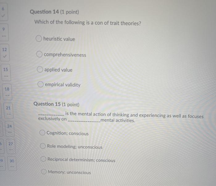 Solved Question 14 (1 point) Which of the following is a con | Chegg.com