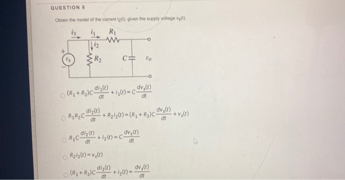 Solved QUESTIONS Obtain the model of the current it), given | Chegg.com