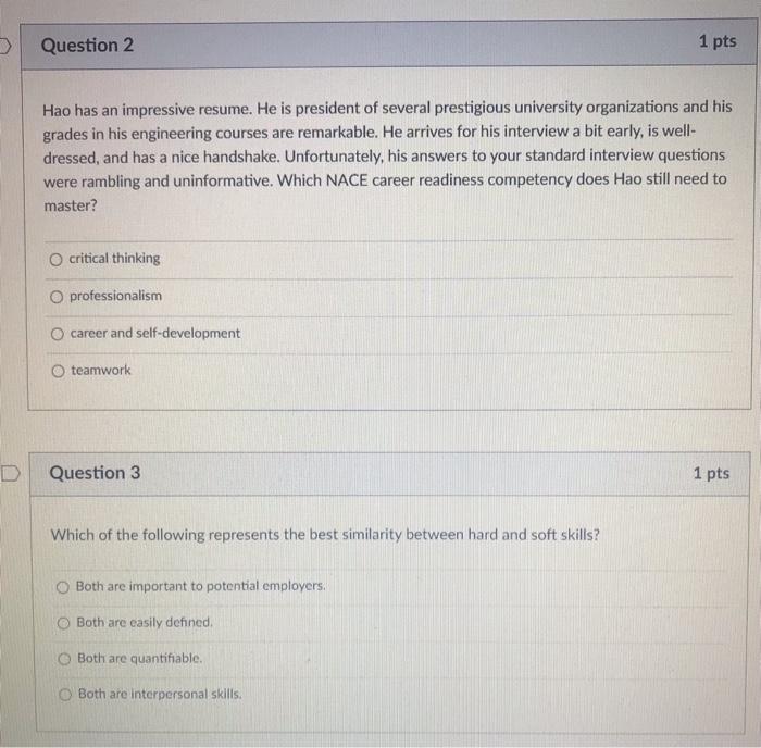 Solved Hao has an impressive resume. He is president of | Chegg.com