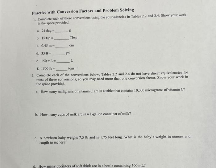 a method of problem solving that often uses conversion factors