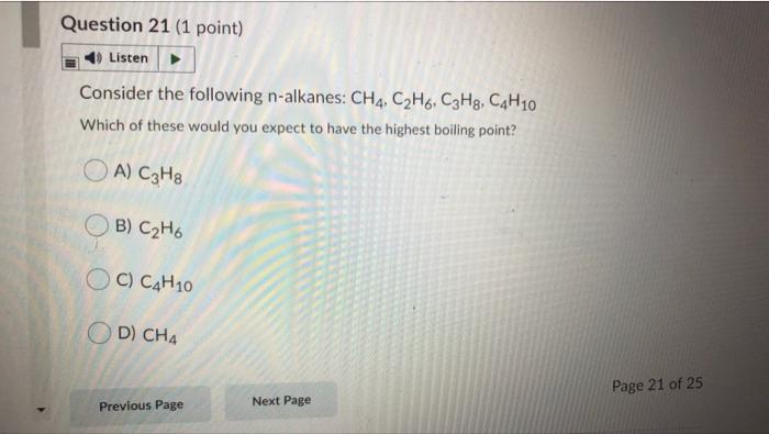 Solved Question 23 1 point Listen Which of the following Chegg