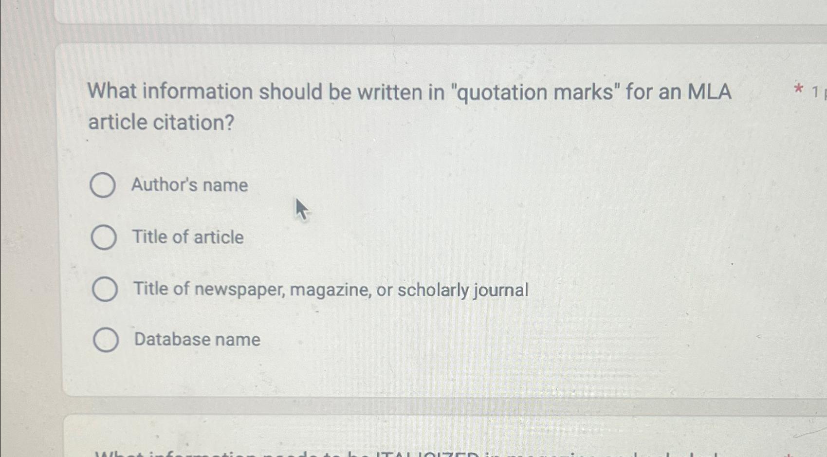 Solved What information should be written in 