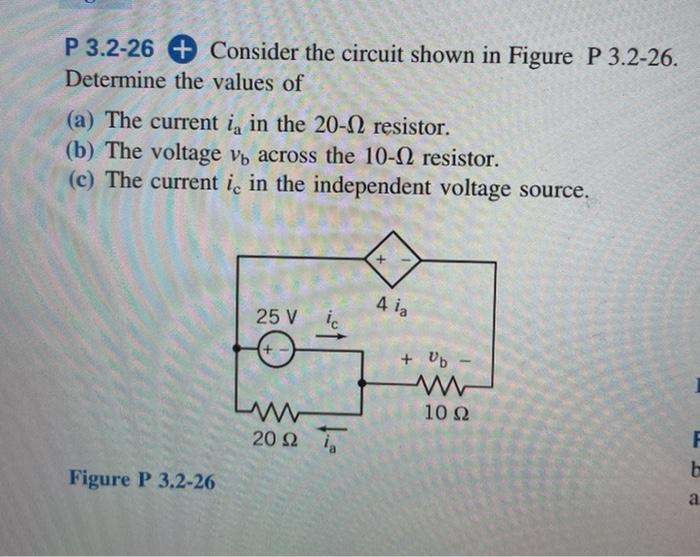 Solved P 3.2-26 + Consider the circuit shown in Figure P | Chegg.com