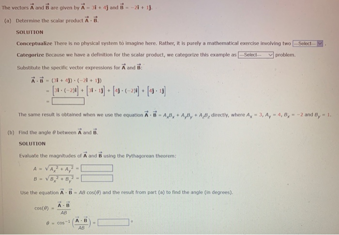 Solved The vectors A and B are given by A = 31+ 4 and B | Chegg.com