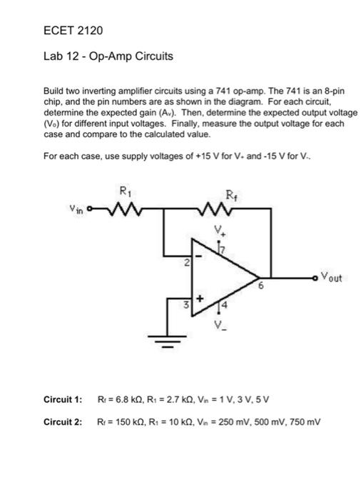 Solved Build Two Non-inverting Amplifier Circuits Using A | Chegg.com