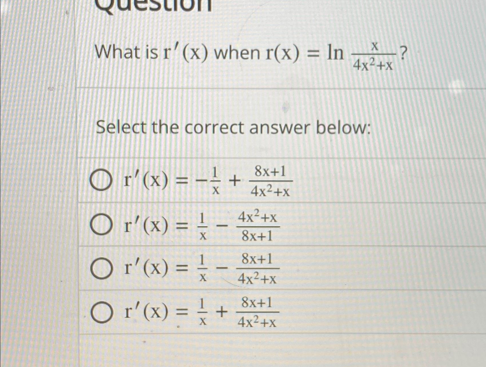 r x )= 1 4 x 10 2