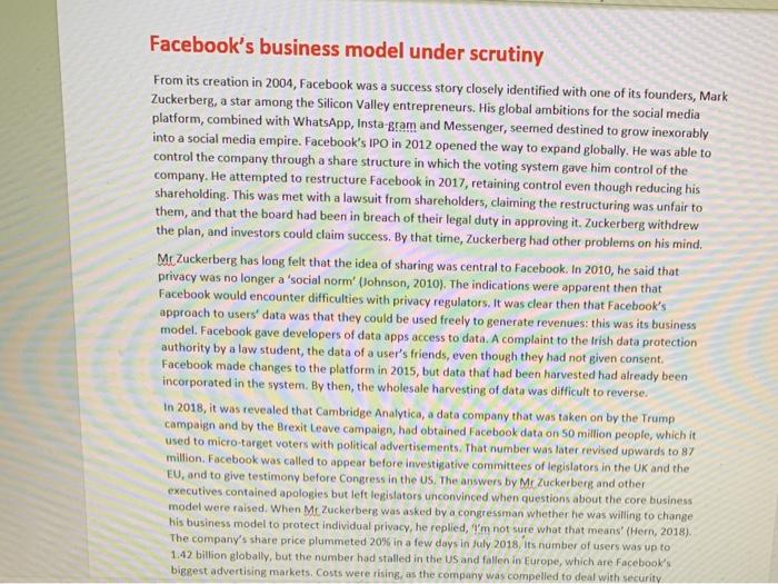 Exactimo - What is Facebook's Business Model & Why Is it Being Regulated?