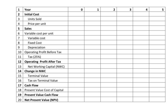 Solved Assignment 2: Finance Capital Budgeting Case (30\%) | Chegg.com